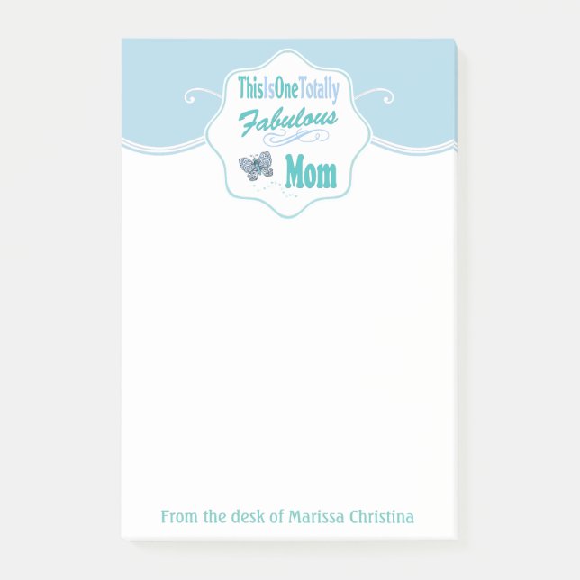 This Is One Totally Fabulous Mum Post-it Notes (Front)