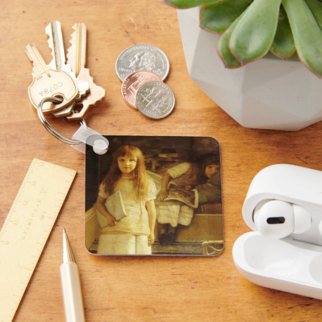 This is Our Corner by Sir Lawrence Alma Tadema Key Ring (Desk)