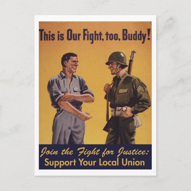 This Is Our Fight, Too! Pro-Union Postcard (Front)