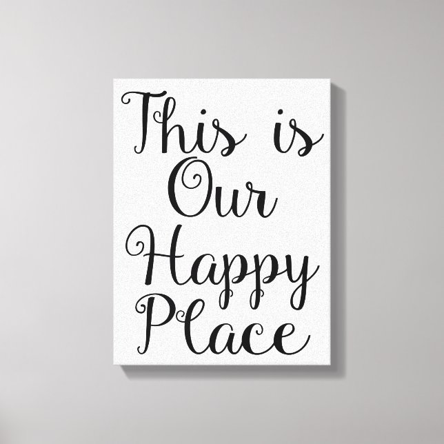 This is our happy place canvas print (Front)