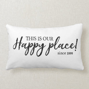This is our Happy Place⎢ Personalised Throw Pillow