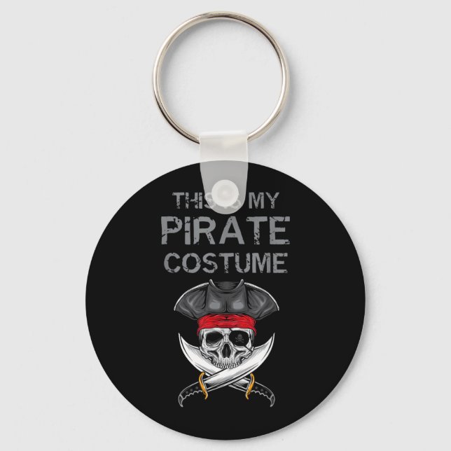 This Is Pirate Costume Shirts Funny Halloween Key Ring (Front)