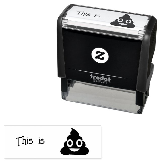 This is Poo Emoji Funny Self-inking Stamp (In Situ)
