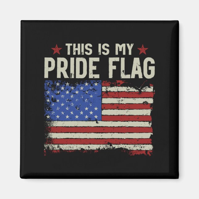 This Is Pride Flag Patriotic Usa Aamerican 4th Of Magnet (Front)