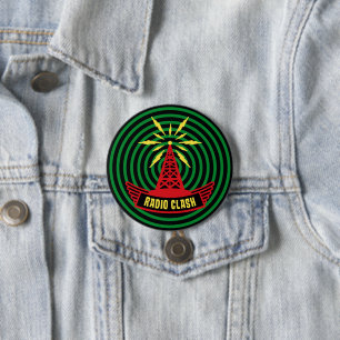 This Is Radio Clash On Pirate Satellite Parody 7.5 Cm Round Badge