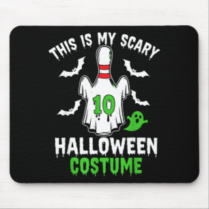 This Is Scary Halloween Costume Bowling Pin Ghost Mouse Pad