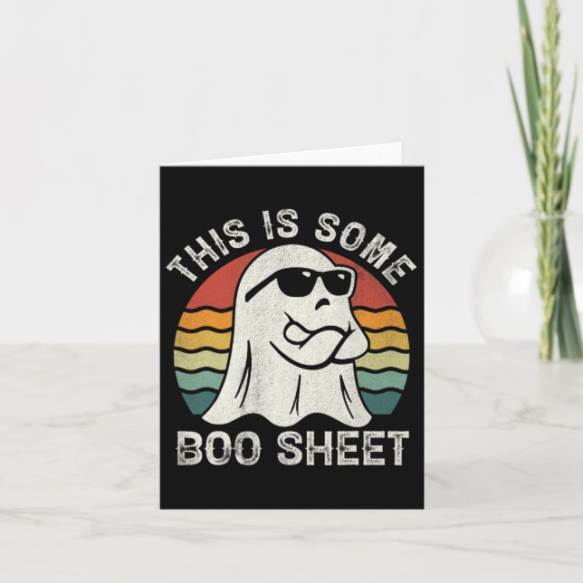 This Is Some Boo Sheet Cool Ghost Fun Halloween Co Card (Front)