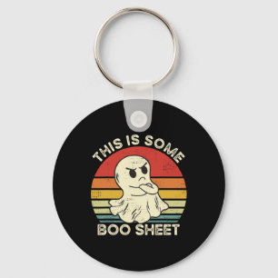This Is Some Boo Sheet Fun Ghost Retro Halloween C Key Ring