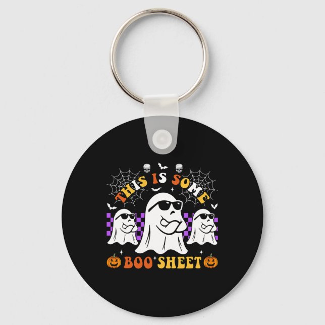 This Is Some Boo Sheet Fun Halloween  Key Ring (Front)