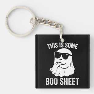 This Is Some Boo Sheet Funny Ghost Halloween Gift Key Ring