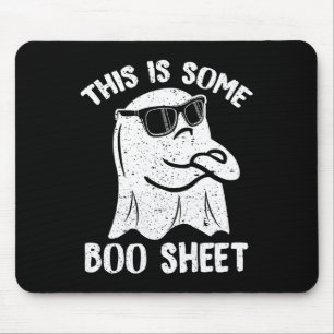 This Is Some Boo Sheet Funny Halloween Ghost Costu Mouse Pad