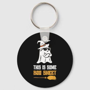 This Is Some Boo Sheet Funny Halloween Ghost Key Ring