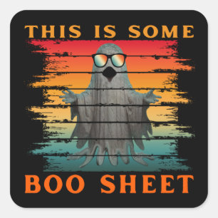 This is some boo sheet funny halloween ghost square sticker