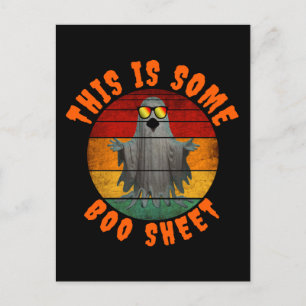 This is some boo sheet funny vintage ghost postcard