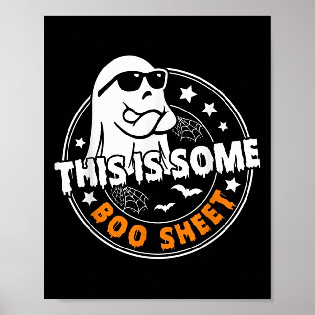 This Is Some Boo Sheet Ghost Funny Retro Halloween Poster (Front)
