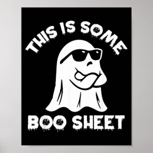 This Is Some Boo Sheet Ghost Funny Retro Halloween Poster