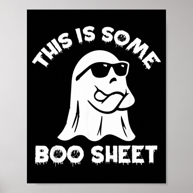 This Is Some Boo Sheet Ghost Funny Retro Halloween Poster (Front)