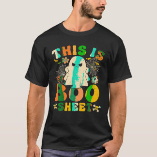 This Is Some Boo Sheet Ghost Groovy Funny Hallowee T-Shirt