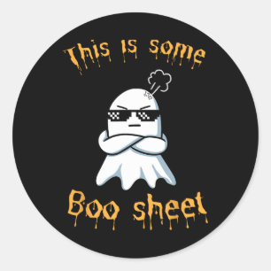 This Is Some Boo Sheet Ghost Halloween Classic Round Sticker