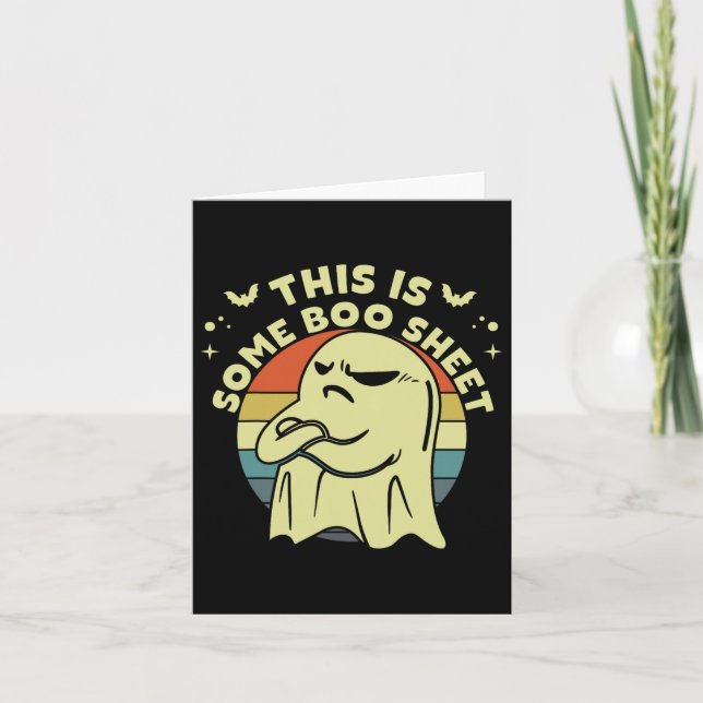 This Is Some Boo Sheet Ghost Halloween Costume Men Card (Front)