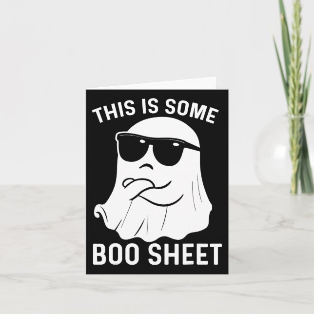 This Is Some Boo Sheet Ghost Halloween Costume Men Card (Front)
