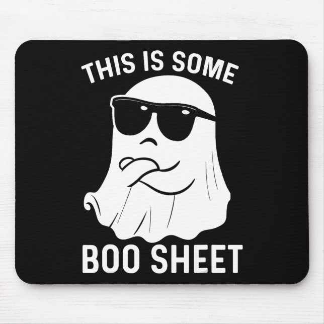 This Is Some Boo Sheet Ghost Halloween Costume Men Mouse Pad (Front)