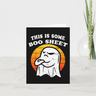 This is Some Boo Sheet Ghost Retro Funny Halloween Card