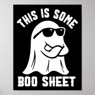 This Is Some Boo Sheet Ghost Retro Halloween Costu Poster