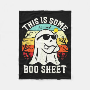 This Is Some Boo Sheet Ghost Retro Halloween Funny Fleece Blanket