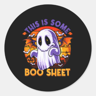 This Is Some Boo Sheet Ghost Spooky Halloween Men Classic Round Sticker
