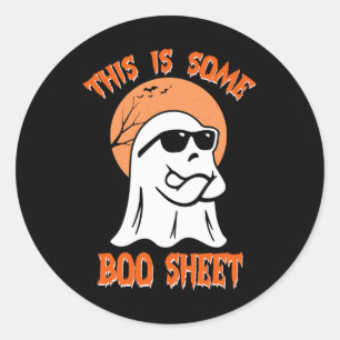 This Is Some Boo Sheet Halloween Cool Ghost Funny Classic Round Sticker