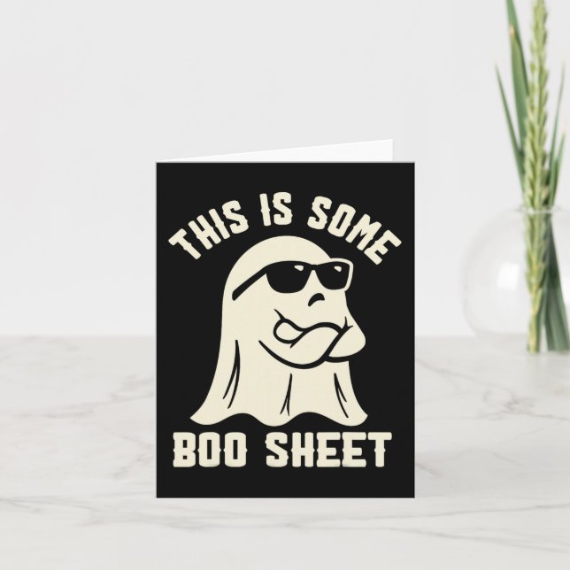 This Is Some Boo Sheet Halloween Ghost Costume Fun Card (Front)