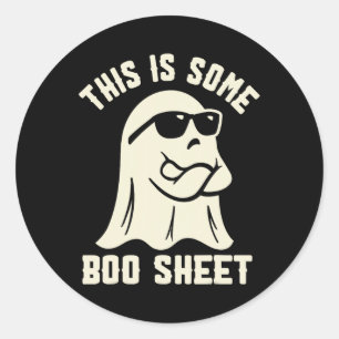 This Is Some Boo Sheet Halloween Ghost Costume Fun Classic Round Sticker