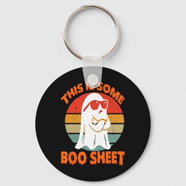 This Is Some Boo Sheet Halloween Ghost Fun For Men Key Ring (Front)