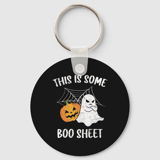 This Is Some Boo Sheet Halloween Ghost Fun Gift  Key Ring (Front)