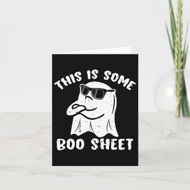 This Is Some Boo Sheet Halloween Ghost Fun Gift Me Card (Front)