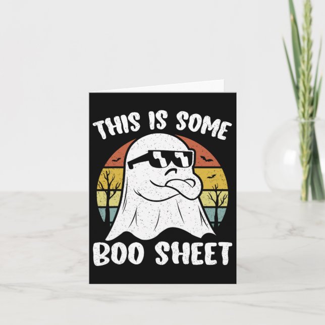 This Is Some Boo Sheet Halloween Ghost Fun Gift Me Card (Front)