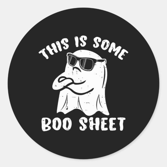 This Is Some Boo Sheet Halloween Ghost Fun Gift Me Classic Round Sticker (Front)