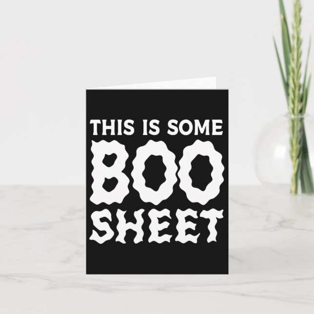 This Is Some Boo Sheet Halloween Ghost Fun Gifts M Card (Front)