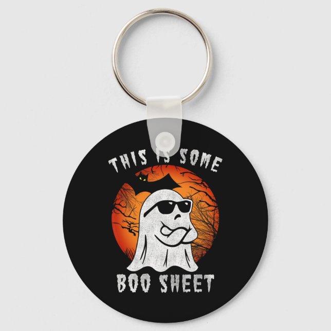 This Is Some Boo Sheet Halloween Ghost Fun Gifts M Key Ring (Front)