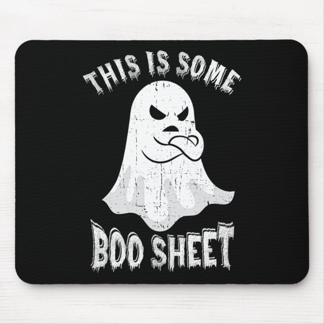 This Is Some Boo Sheet Halloween Ghost Fun Men Wom Mouse Pad (Front)