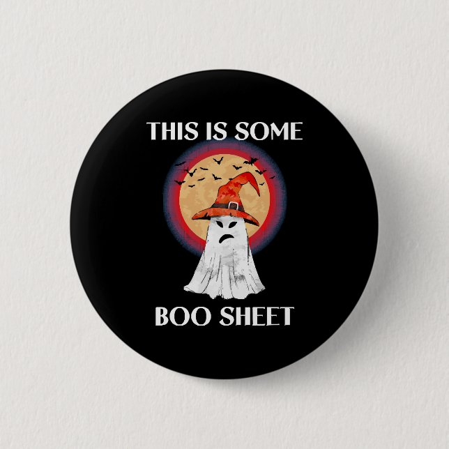 This Is Some Boo Sheet Halloween Ghost Funny 6 Cm Round Badge (Front)