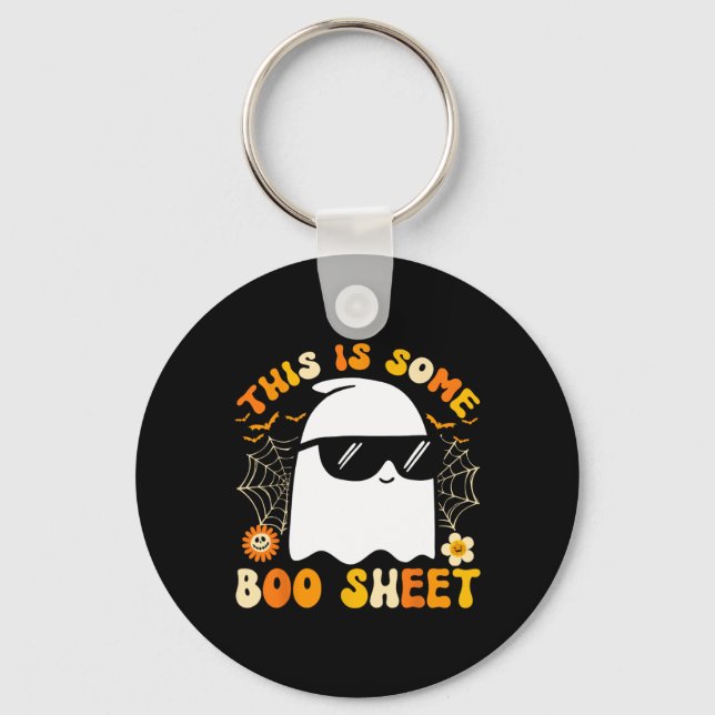 This Is Some Boo Sheet Halloween Ghost Funny Cool  Key Ring (Front)