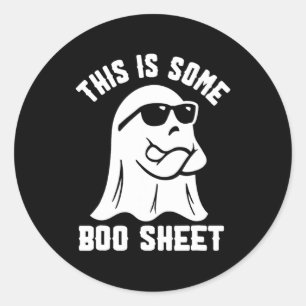 This Is Some Boo Sheet Halloween Ghost Funny Costu Classic Round Sticker