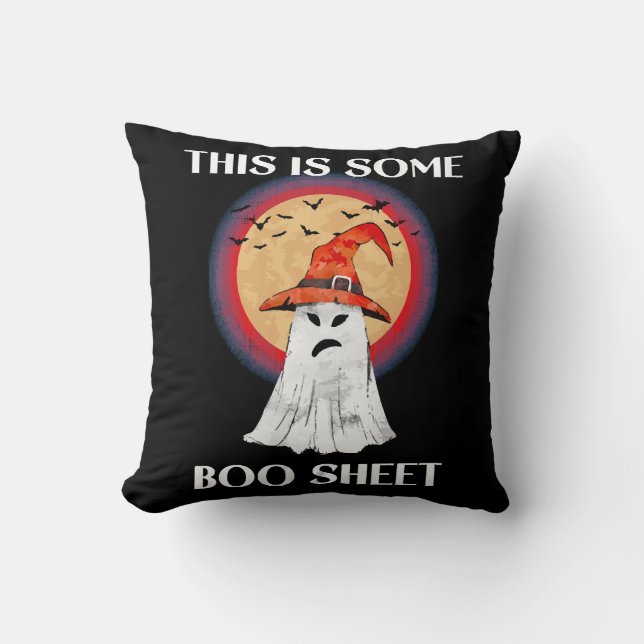 This Is Some Boo Sheet Halloween Ghost Funny Cushion (Front)