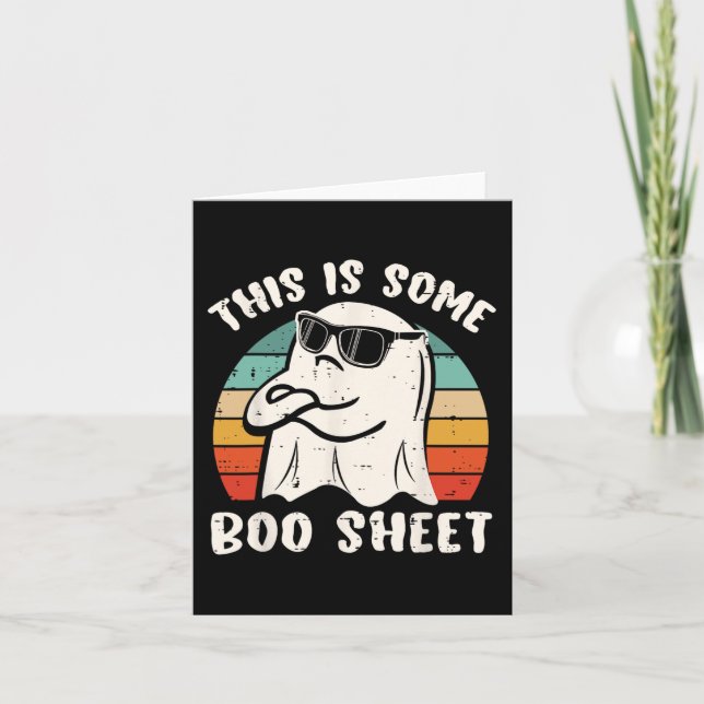 This Is Some Boo Sheet Halloween Ghost Funny Gift  Card (Front)