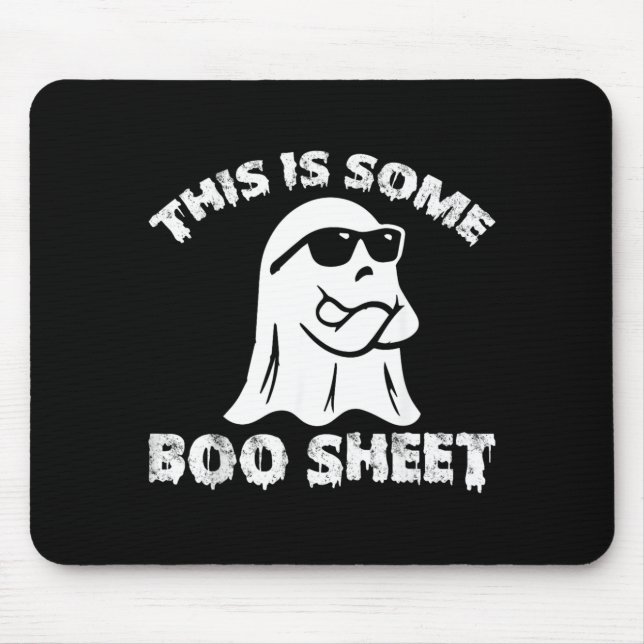 This Is Some Boo Sheet Halloween Ghost Funny Gift Mouse Pad (Front)