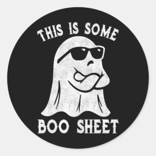 This Is Some Boo Sheet Halloween Ghost Funny Gifts Classic Round Sticker