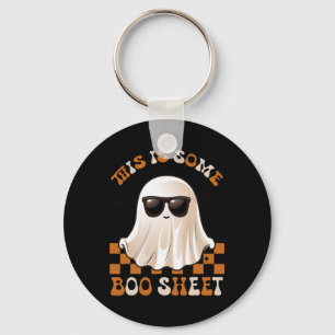 This Is Some Boo Sheet Halloween Ghost Funny Gifts Key Ring