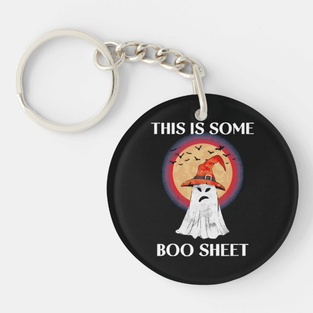 This Is Some Boo Sheet Halloween Ghost Funny Key Ring (Front)